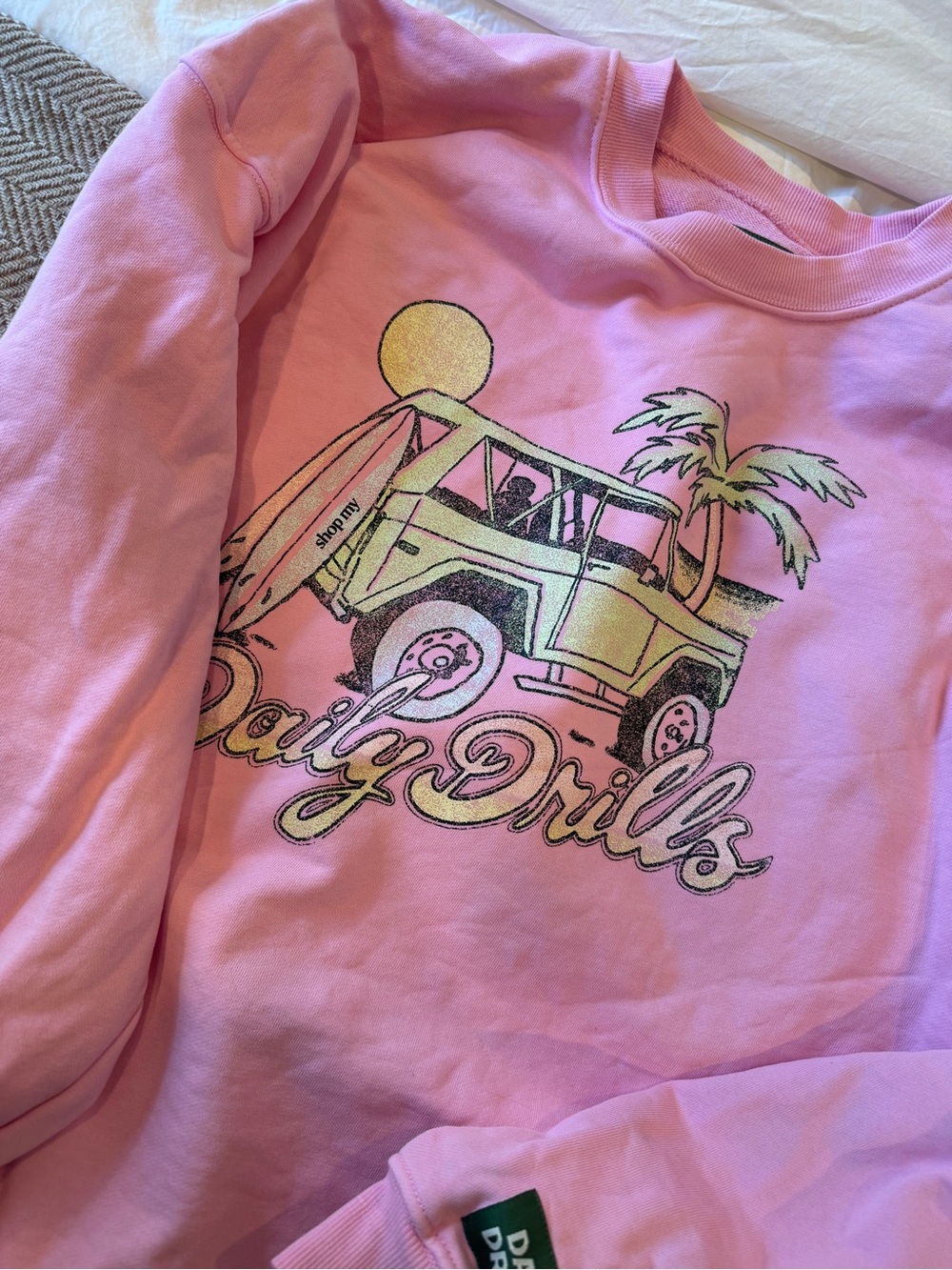Daily Drills Pink Graphic Sweatshirt - Picture 5 of 7